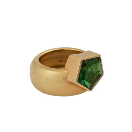 Ring mit grünem Turmalin, - photo 2