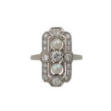 Ring mit Diamanten zusammen ca. 1 ct, - Foto 1