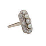 Ring mit Diamanten zusammen ca. 1 ct, - фото 2