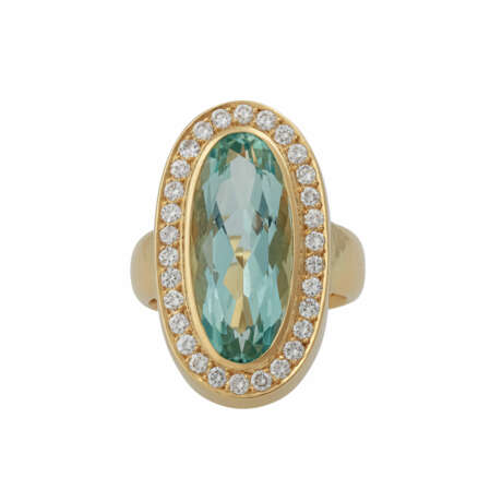 Ring mit schönem, grün-blauen Aquamarin ca. 8 ct - photo 1