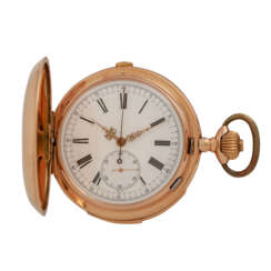 Taschenuhr mit Minutenrepetition und Chronograph, SCHWEIZ um 1900/1910.