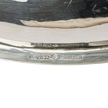 JAKOB GRIMMINGER Rundplatte, 835 Silber, 20. Jahrhundert. - Foto 3