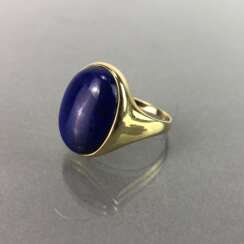 Damenring mit Lapislazuli, Gelbgold 585.