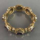 Außergewöhnliches Schmuckset: Armband, Anhänger, Ring und Ohrhänger. Gelbgold 585, Alexandrit. 150 Karat! - photo 10