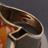 Außergewöhnlicher Handarbeits-Ring mit drei Karneol Reihen, Gelbgold 333 - photo 2