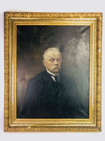 Joseph Sylvester Schrammek: Herrenportrait, Öl / LW, 1919. - фото 1