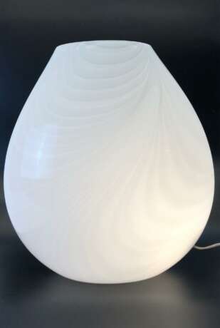 Glaslampe / Glasvase: "Voltolina". Murano, Handarbeit, sehr schön. Weiß. - фото 1