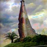 Painting “Barkush Tower in Tower in Marcuse 1”, Canvas, Oil paint, Realist, Landscape painting, Portugal, 2003 - photo 1