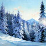 “Oil painting Winter's tale” Canvas Oil paint Impressionist Landscape painting 2019 - photo 1