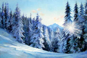 Oil painting "Winter's tale"