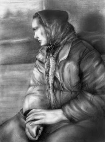 “The woman from the train” Paper Pencil 2019 - photo 1