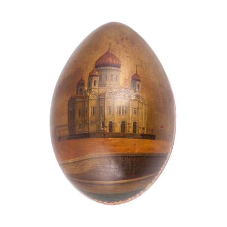 Большое пасхальное яйцо с изображением Вознесения и Храма Хр. Спасителя - фото 2