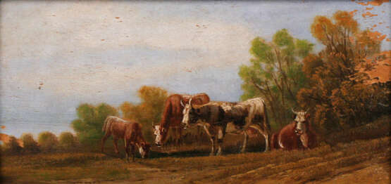 GEMÄLDE Kühe auf der Weide - photo 1