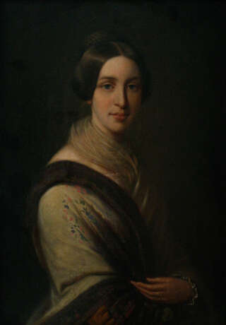 GEMÄLDE Bildnis der Gräfin C. F. von Firenzi - photo 1