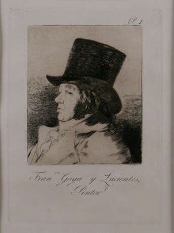 GRAFIK Selbstbildnis Francisco José de Goya y Lucientes - Foto 1
