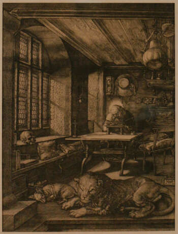 GRAFIK Druck nach Dürers 'Der heilige Hieronymus im Gehäus' - photo 1
