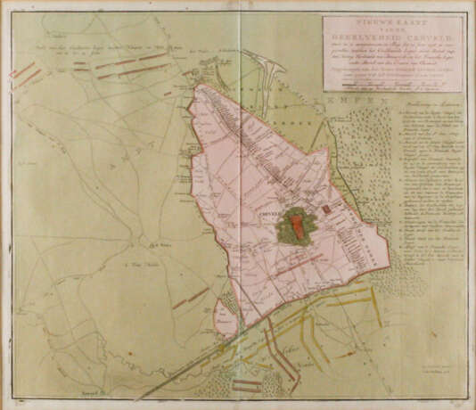 GRAFIK Darstellung der Stadt Krefeld (Ansicht der Stadt dem Jahre 1758 zugeordnet) - фото 1