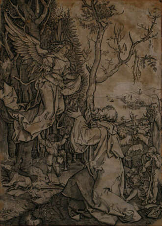 KONVOLUT GRAFIK 4 Blatt mit Szenen aus dem Marienleben: 'Joachim vor dem Engel', 'Heimsuchung', 'Geburt der Maria' und 'Die Ruhe auf der Flucht'. - photo 4