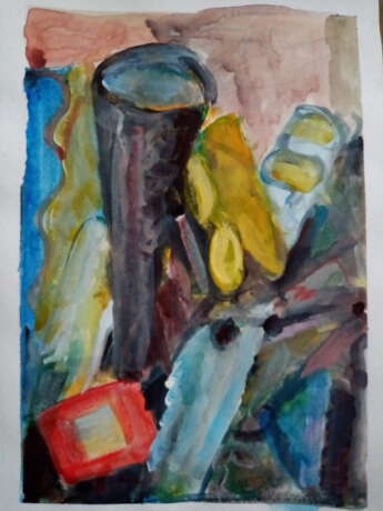 “Still life” Paper Acrylic paint Abstractionism Still life 2020 - photo 1
