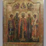 Patronatsikone mit fünf ausgewählten und Gottesmutter von Wladimir - photo 1