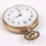 Золотые женские карманные часы с эмалью - фото 3