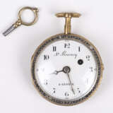 Карманные часы с бриллиантами и расписной эмалью - фото 2