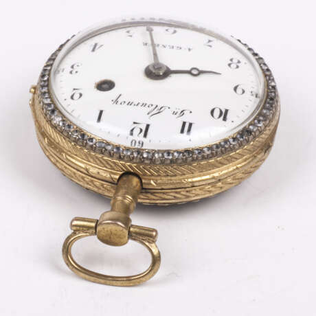 Карманные часы с бриллиантами и расписной эмалью - photo 3