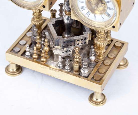 Кабинетные часы Тиффани с компасом и барометром - фото 2