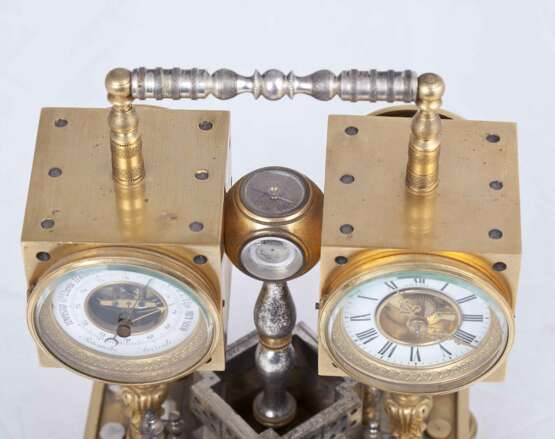 Кабинетные часы Тиффани с компасом и барометром - фото 8