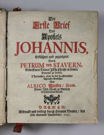 Der Erste Brief des Apostels Johannis... Verlag: Bremen - фото 2