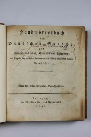 Handwörterbuch der Deutschen Sprache zum Gebrauche des Lesens - Foto 2