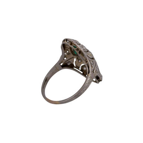 Ring mit Brillant, ca. 0,1ct, Achtkantdiamanten zusammen ca. 0,2 ct, - фото 3