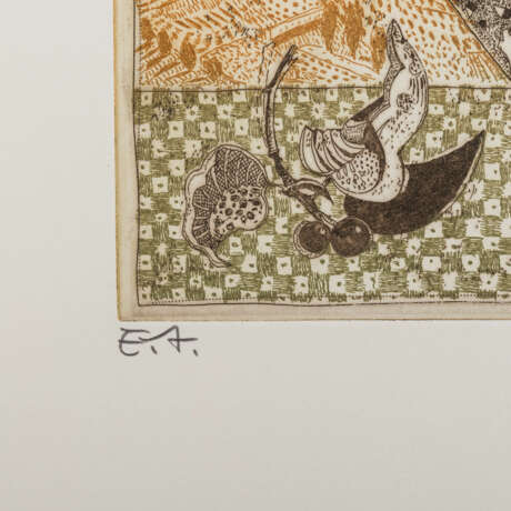DITTRICH, SIMON (geb. 1940), "Blumenstillleben", Mappe mit 3 Originalradierungen, - photo 4
