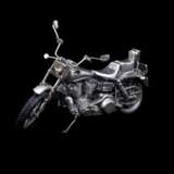 Серебряная модель мотоцикла- чоппер. Medusa Ora - фото 1