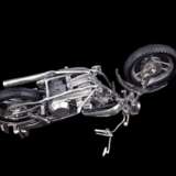 Серебряная модель мотоцикла- чоппер. Medusa Ora - фото 6
