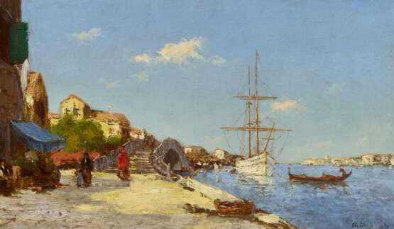 Dupart, Albert Ferdinand. Segelschiff in der Lagune vor Venedig - photo 1
