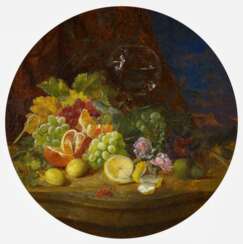 Stillleben mit Obst und einem Glaskelch