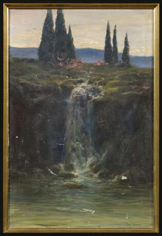 Rabe, Фридрих Макс. Italienische Landschaft mit Zypressen und Wasserfall - фото 3
