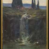 Rabes, Max Friedrich. Italienische Landschaft mit Zypressen und Wasserfall - Foto 3