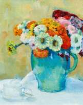 Stillleben mit Blumen und Kaffeetasse