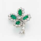 Smaragd-Diamant-Brosche - photo 1