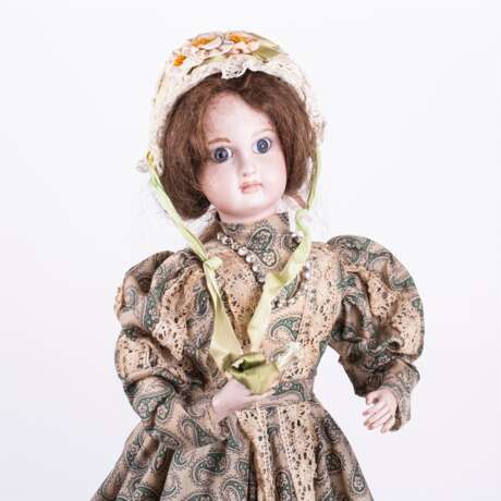 Старинная музыкальная кукла Jumeau на подставке - photo 4