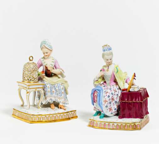 Meissen. 2 Allegorien 'Geruch' und 'Gefühl' - photo 1