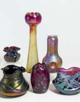 Konvolut von 6 Jugendstilvasen