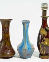 Konvolut 2 Vasen und Vase als Lampenfuß