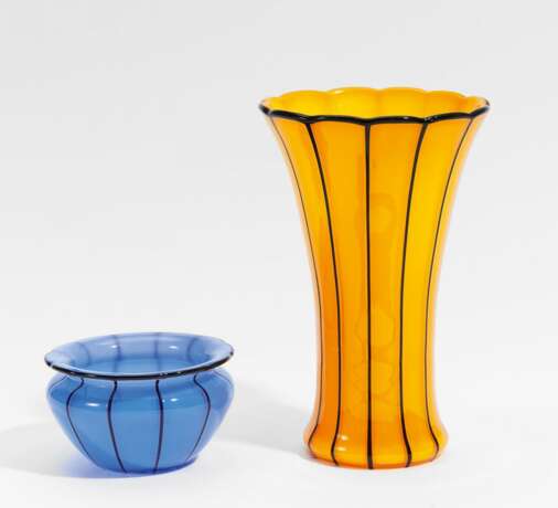 Loetz Рестлинга. 2 Vasen mit Streifendekor - фото 1