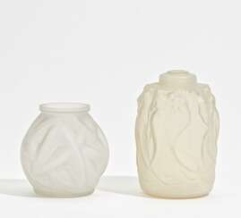 Vase mit geometrischem Dekor und Vase mit Figurenfries