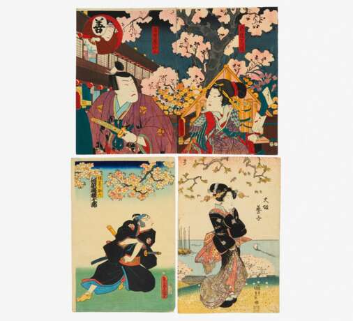 Utagawa, Kunisada I.. Holzschnitt: Diptychon - Foto 1