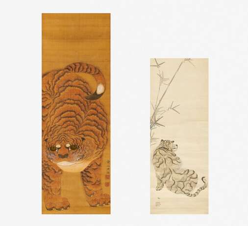 Zwei Malereien mit Tiger - фото 1