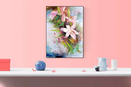 “The Lily of the valley” Canvas Oil paint Impressionist Still life 2019 - photo 4